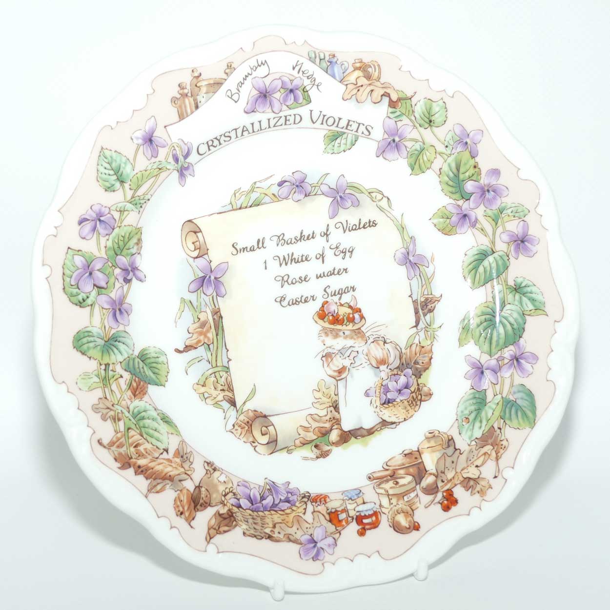 ブランブリーヘッジ　CRYSTALLEZED VIOLETS レシピプレート Royal Doulton Brambly Hedge Giftware | Recipe Plate Collection | Cryst