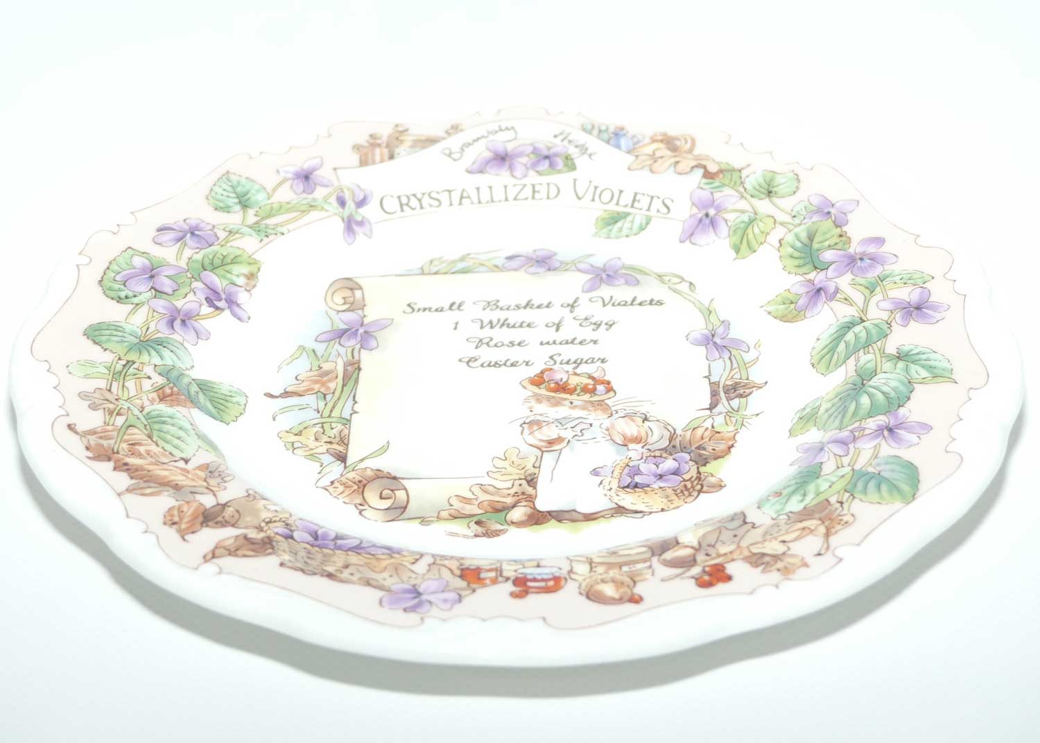 Royal Doulton Brambly Hedge Giftware | Recipe Plate Collection | Crystallized Violets | #2 | 20cm | boxed