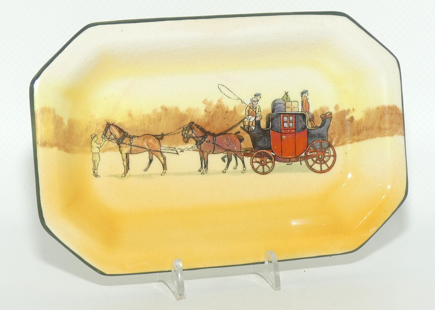 Royal Doulton Coaching Days rectangular pin tray D2716