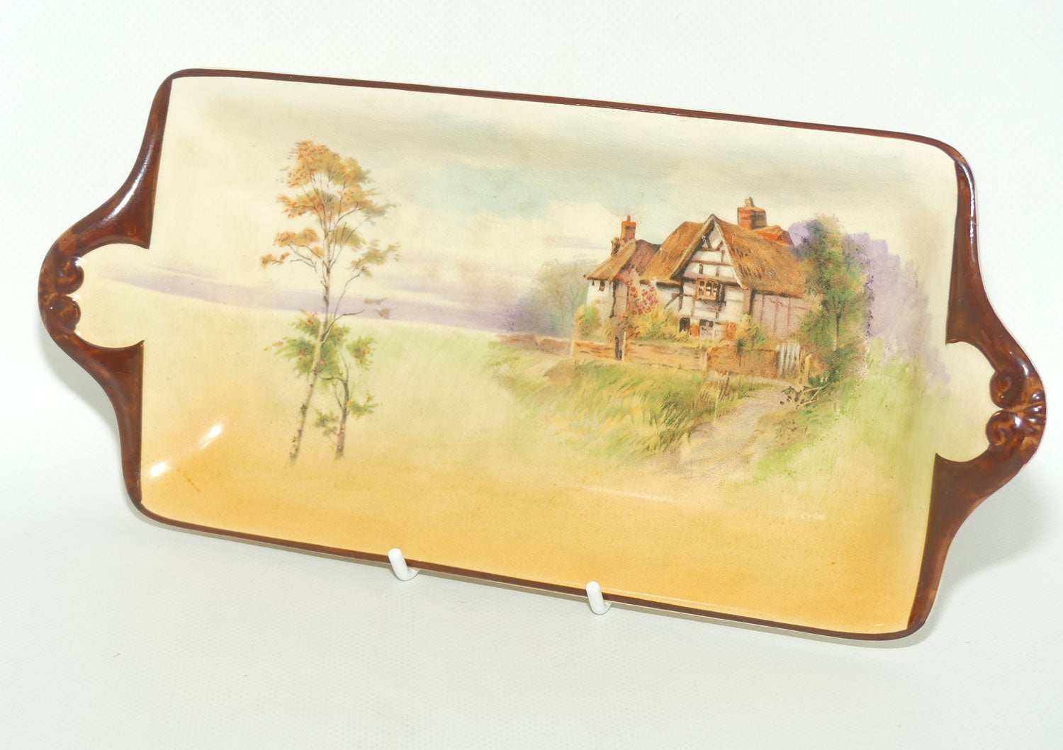 Royal Doulton English Cottages York shape sandwich tray D4987 | Scene 6