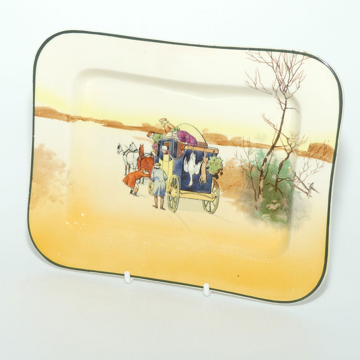 Royal Doulton Coaching Days small rectangular tray | Round Corners | Scene 10