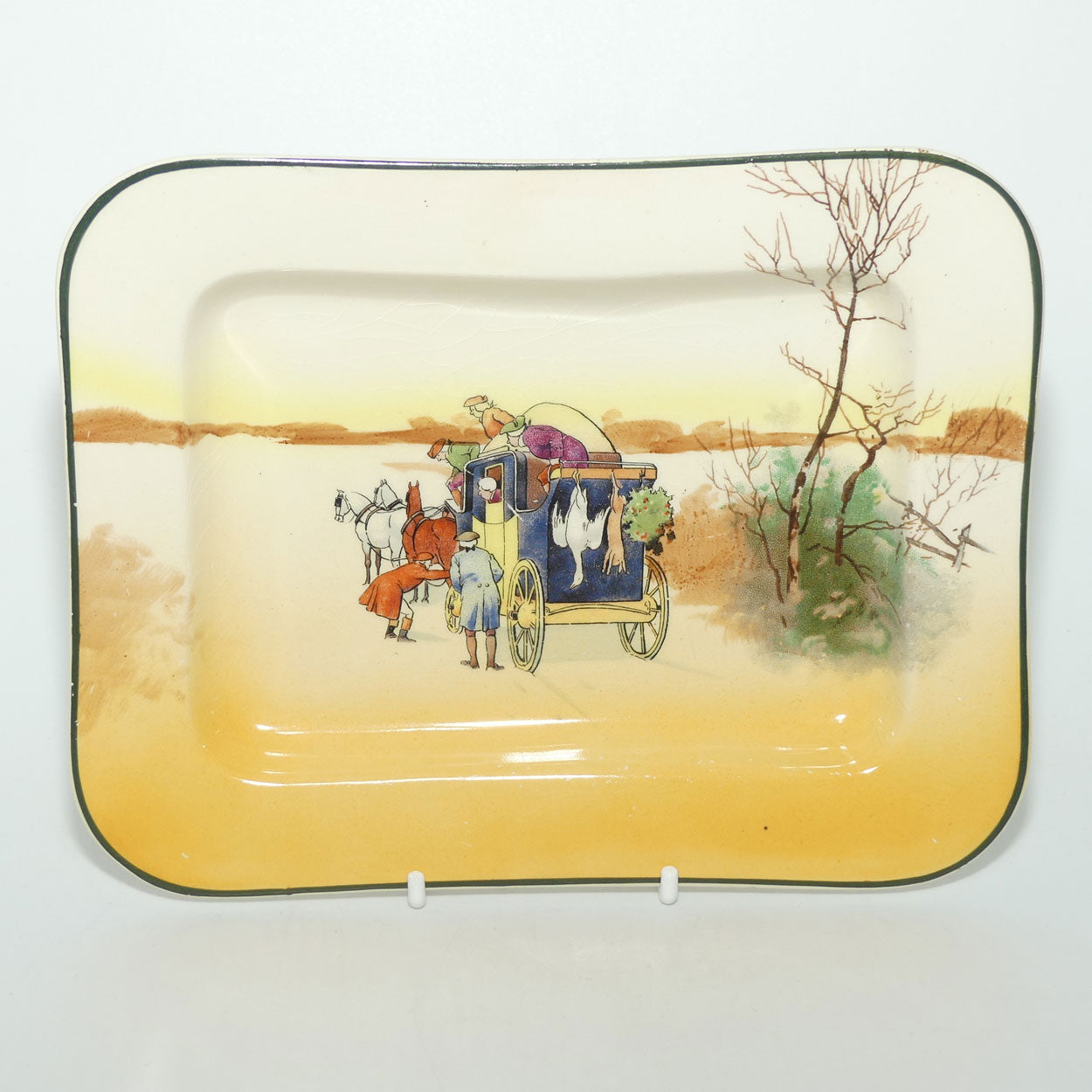 Royal Doulton Coaching Days small rectangular tray | Round Corners | Scene 10