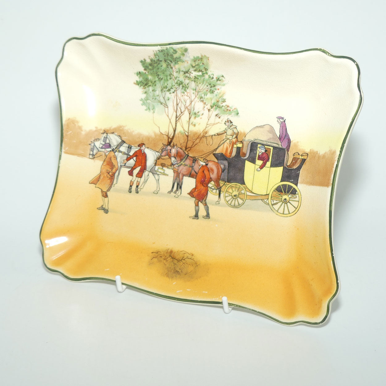 Royal Doulton Coaching Days rectangular tray | Shape 7979 | Scene 11