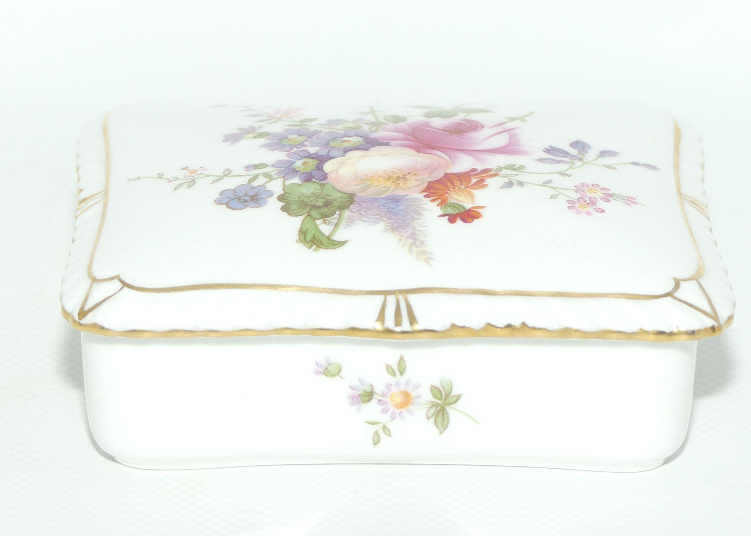 Royal Crown Derby Derby Posies rectangular trinket box | c.1950s