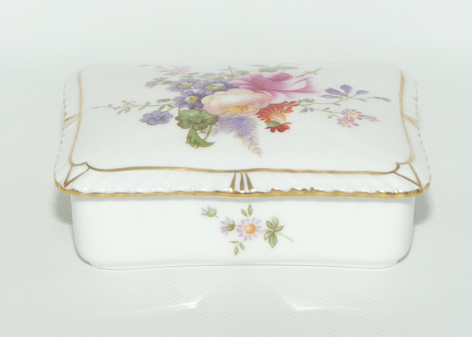 Royal Crown Derby Derby Posies rectangular trinket box | c.1950s