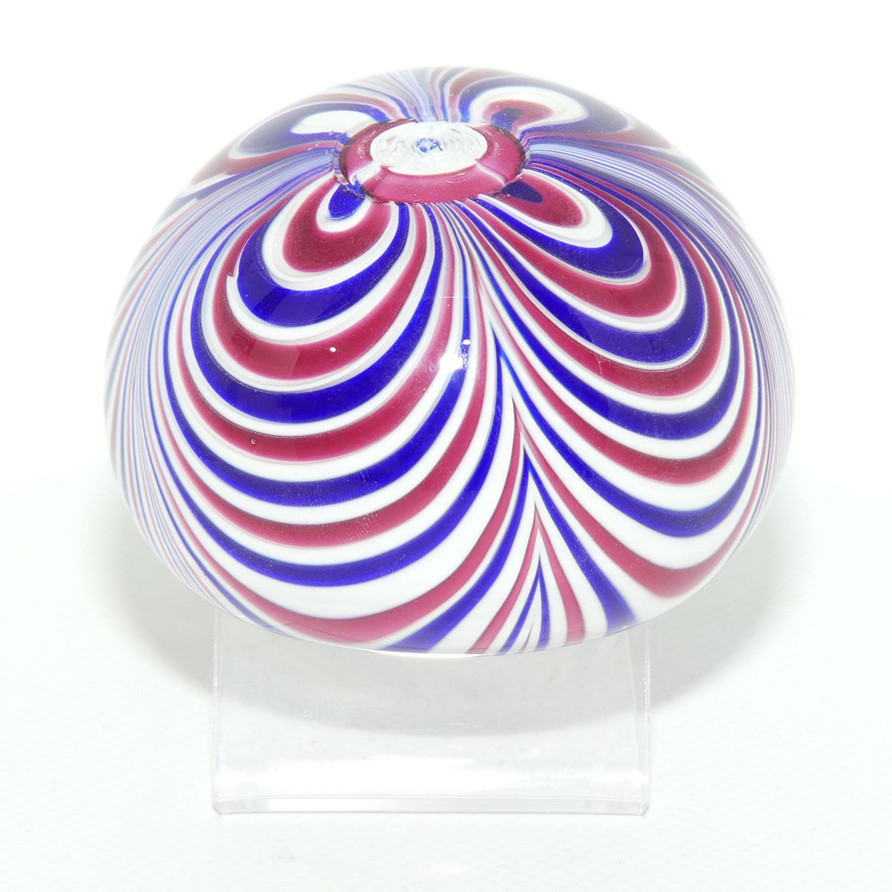 John Deacons Scotland Red White and Blue Marbrie paperweight #1