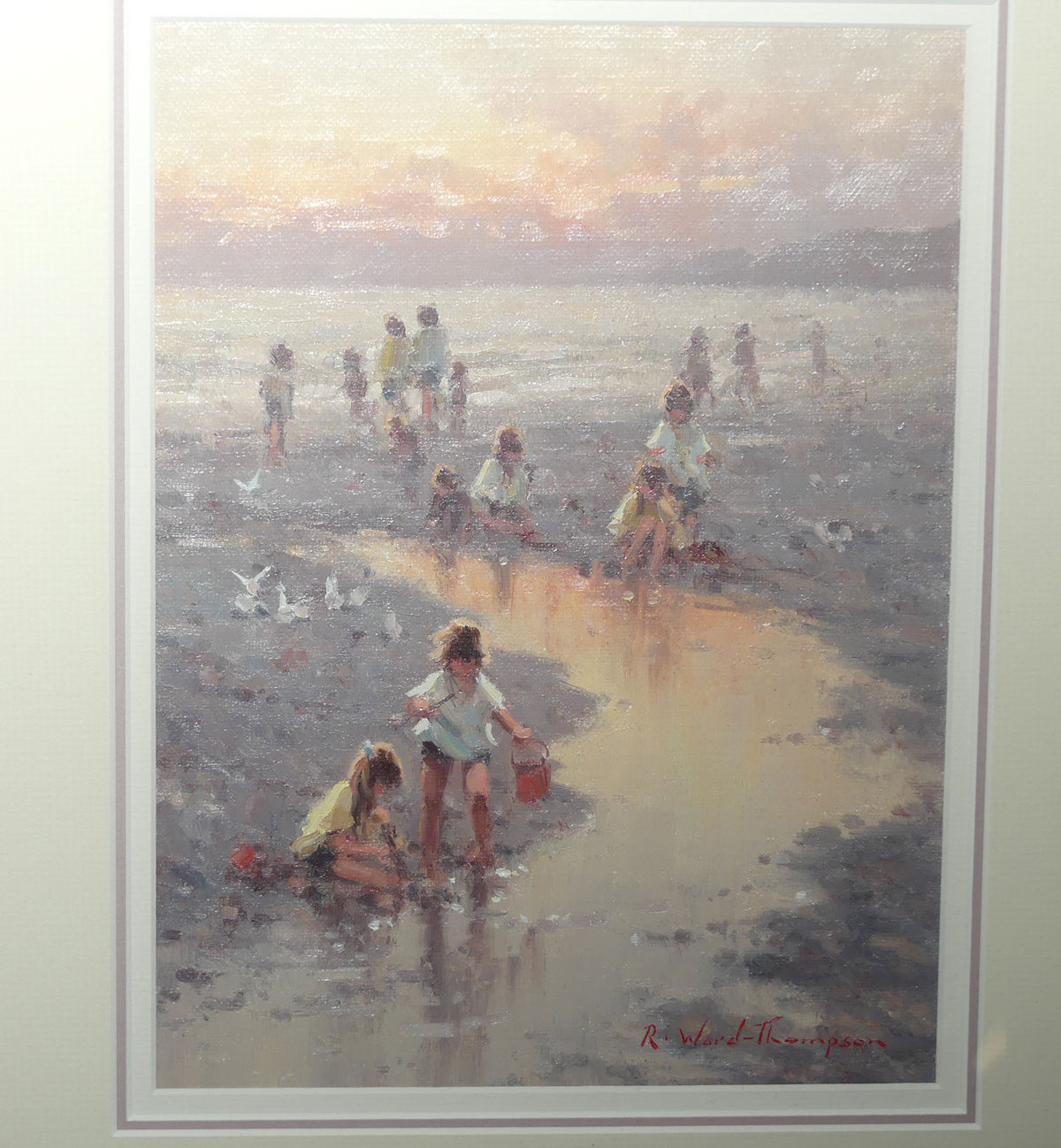 Original Oil on Board under Glass | Gilt Framed | The Red Bucket | by Ramon Ward-Thompson