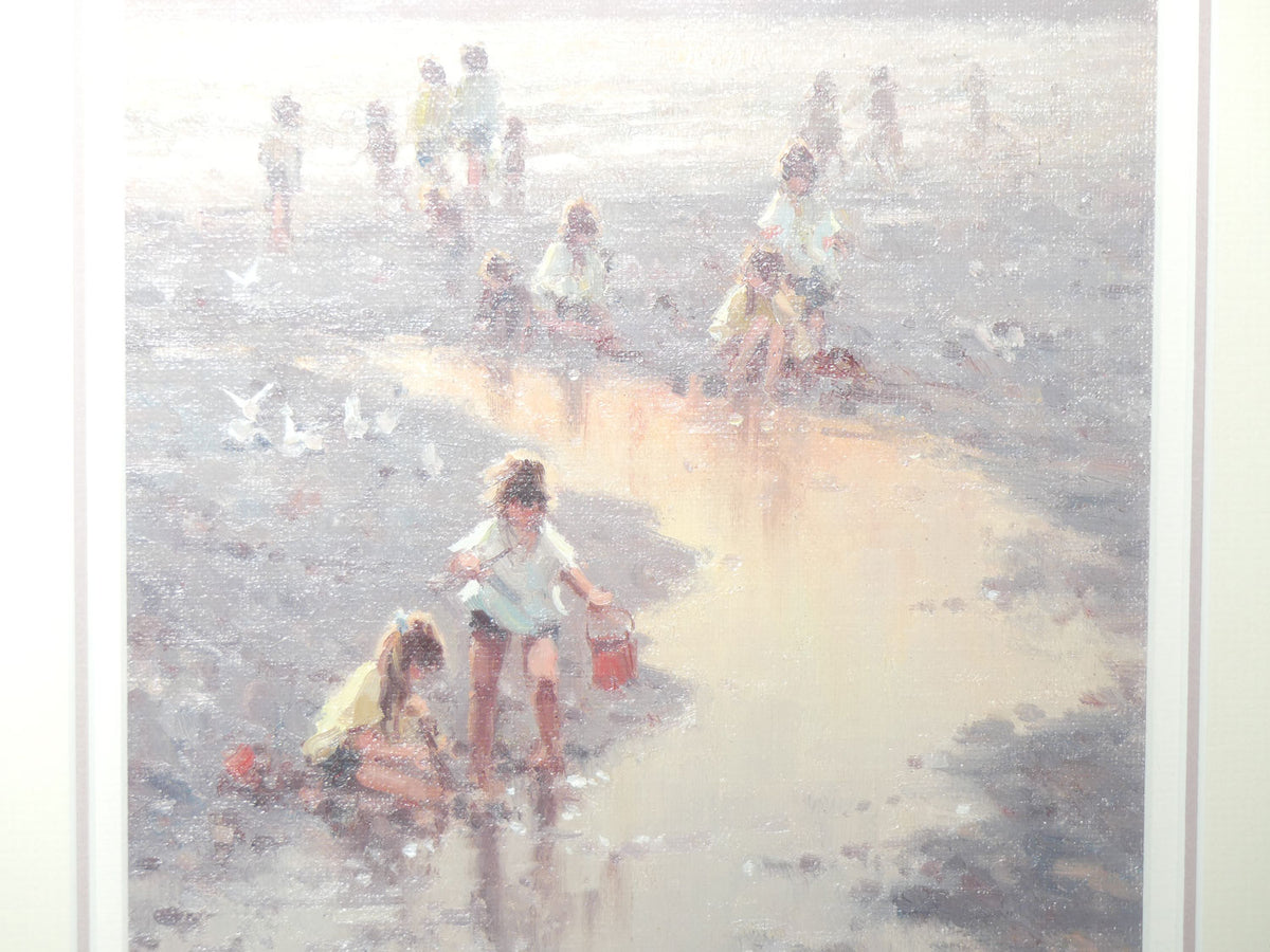Original Oil on Board under Glass | Gilt Framed | The Red Bucket | by Ramon Ward-Thompson