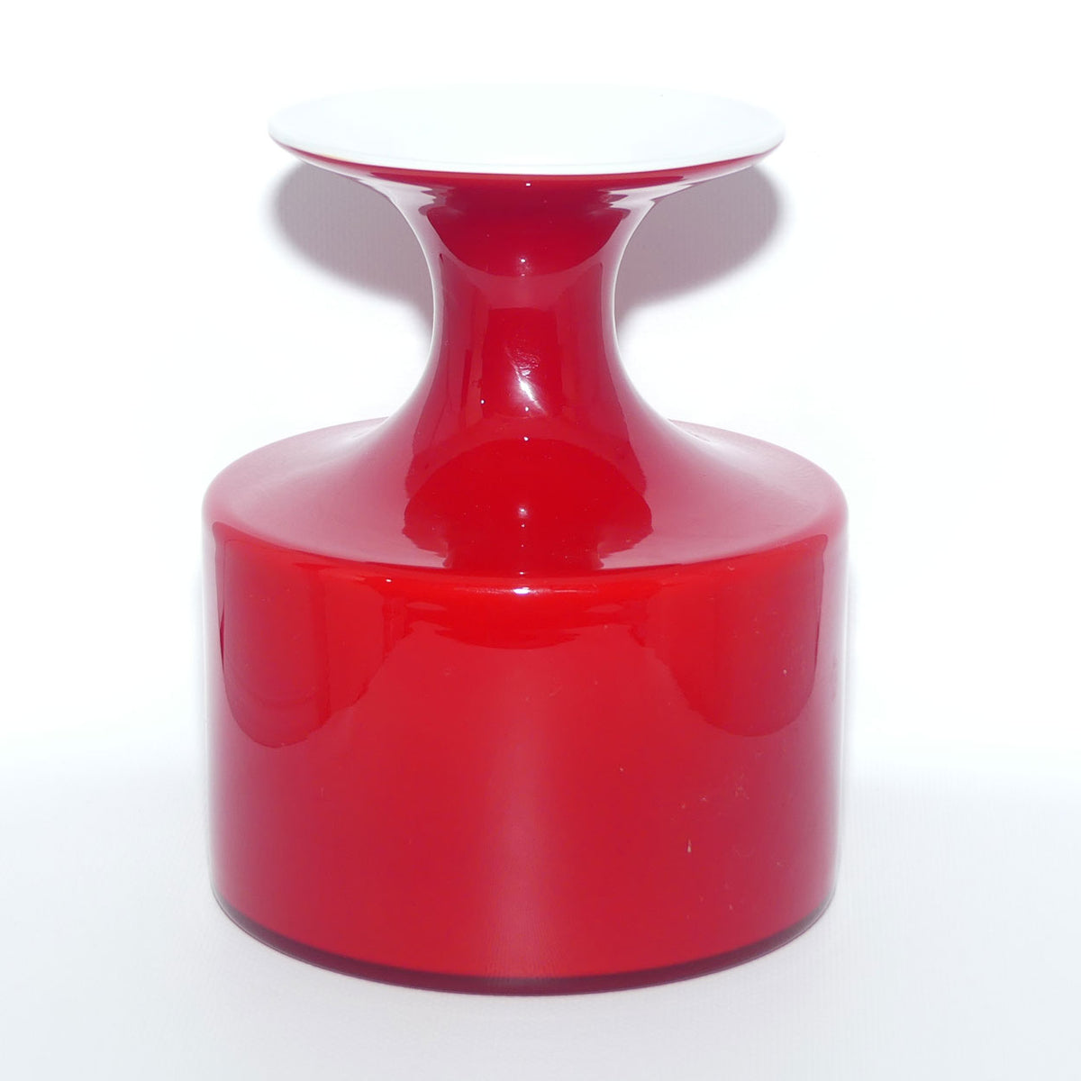superb Mid Century Holmegaard Glass vase | Red Carnaby | designed by Per Lütken