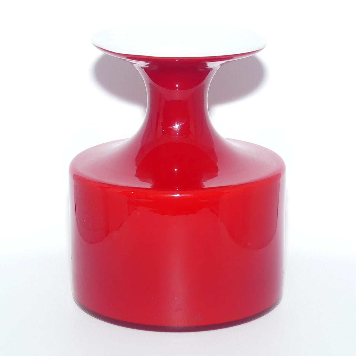 superb Mid Century Holmegaard Glass vase | Red Carnaby | designed by Per Lütken