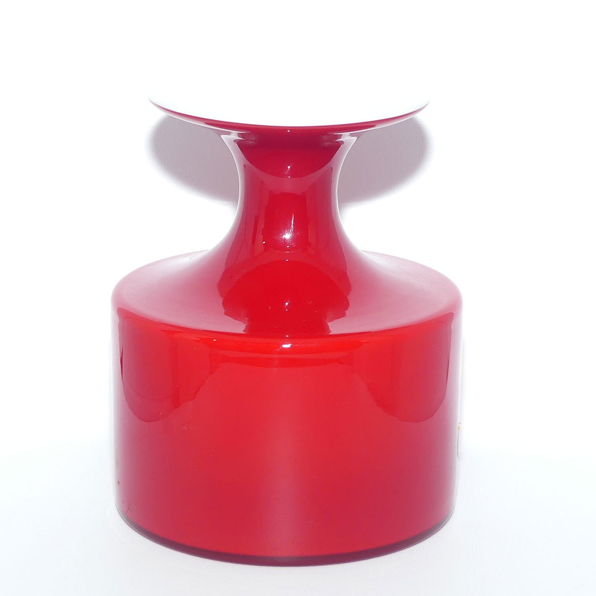 superb Mid Century Holmegaard Glass vase | Red Carnaby | designed by Per Lütken