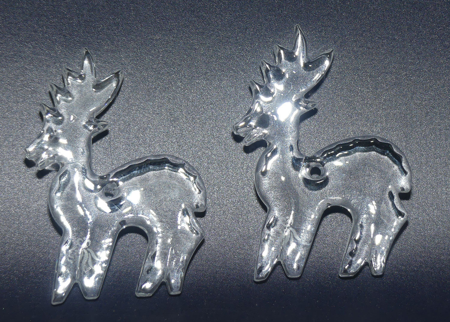 Royal Doulton Crystal Christmas Tree ornament | Two Reindeers | Boxed