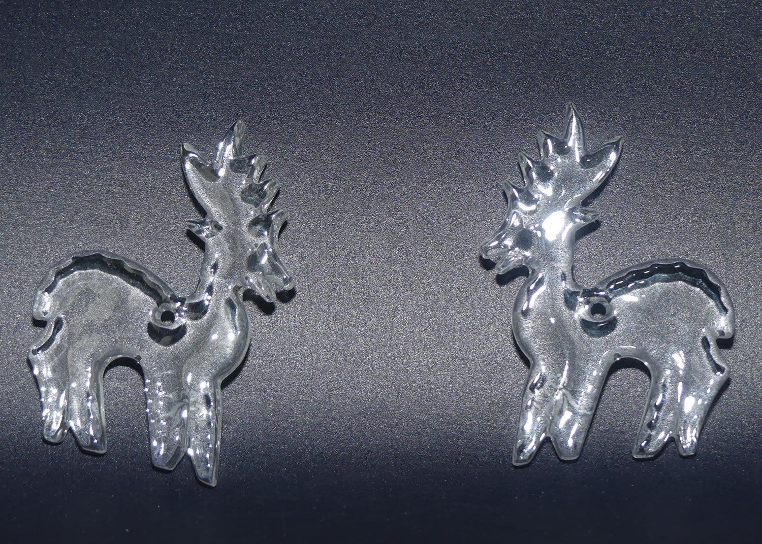 Royal Doulton Crystal Christmas Tree ornament | Two Reindeers | Boxed