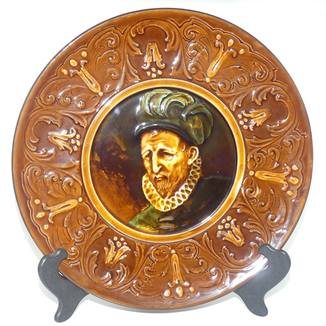 Royal Doulton Rembrandt ware large Holbein glaze wall charger