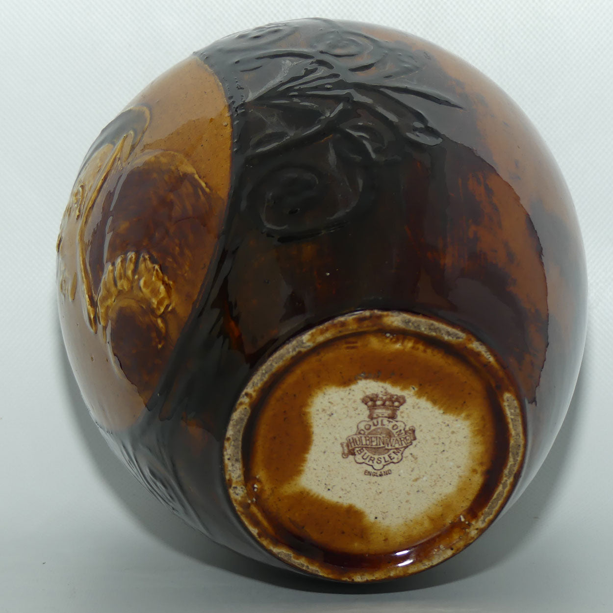 Doulton Burslem Rembrandt Ware Low Relief Holbien Glaze vase