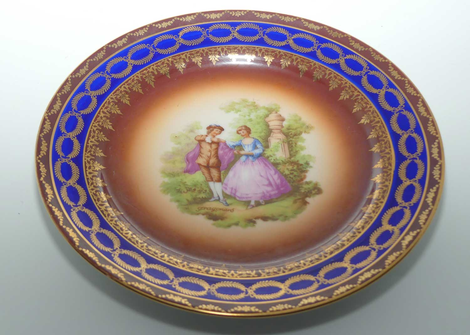 Grizelle West Germany Rembrandt Ware 16 piece coffee set | Heavily Gilt and signed Fragonard