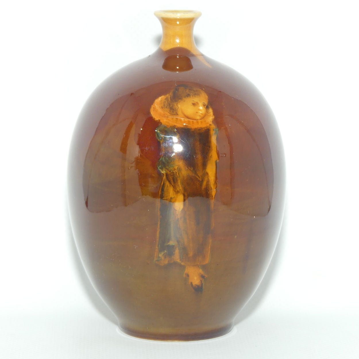 Doulton Burslem Rembrandt Ware vase | Young Child with Elizabethan Collar