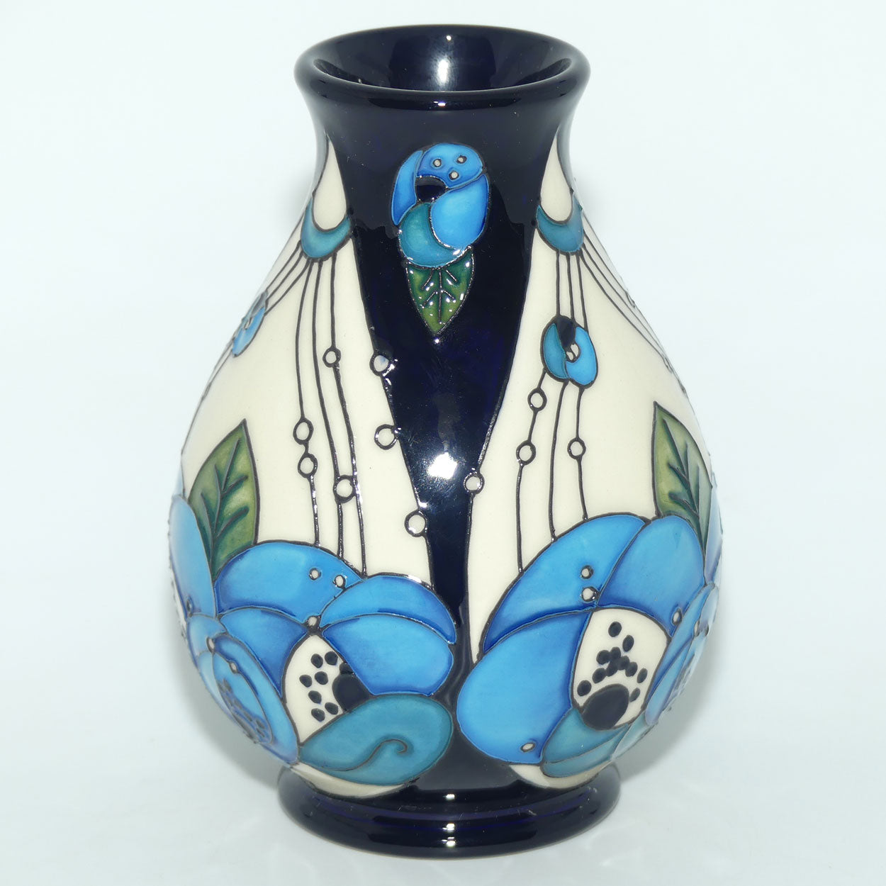 Moorcroft Rennie Rose Blue 7/5 vase