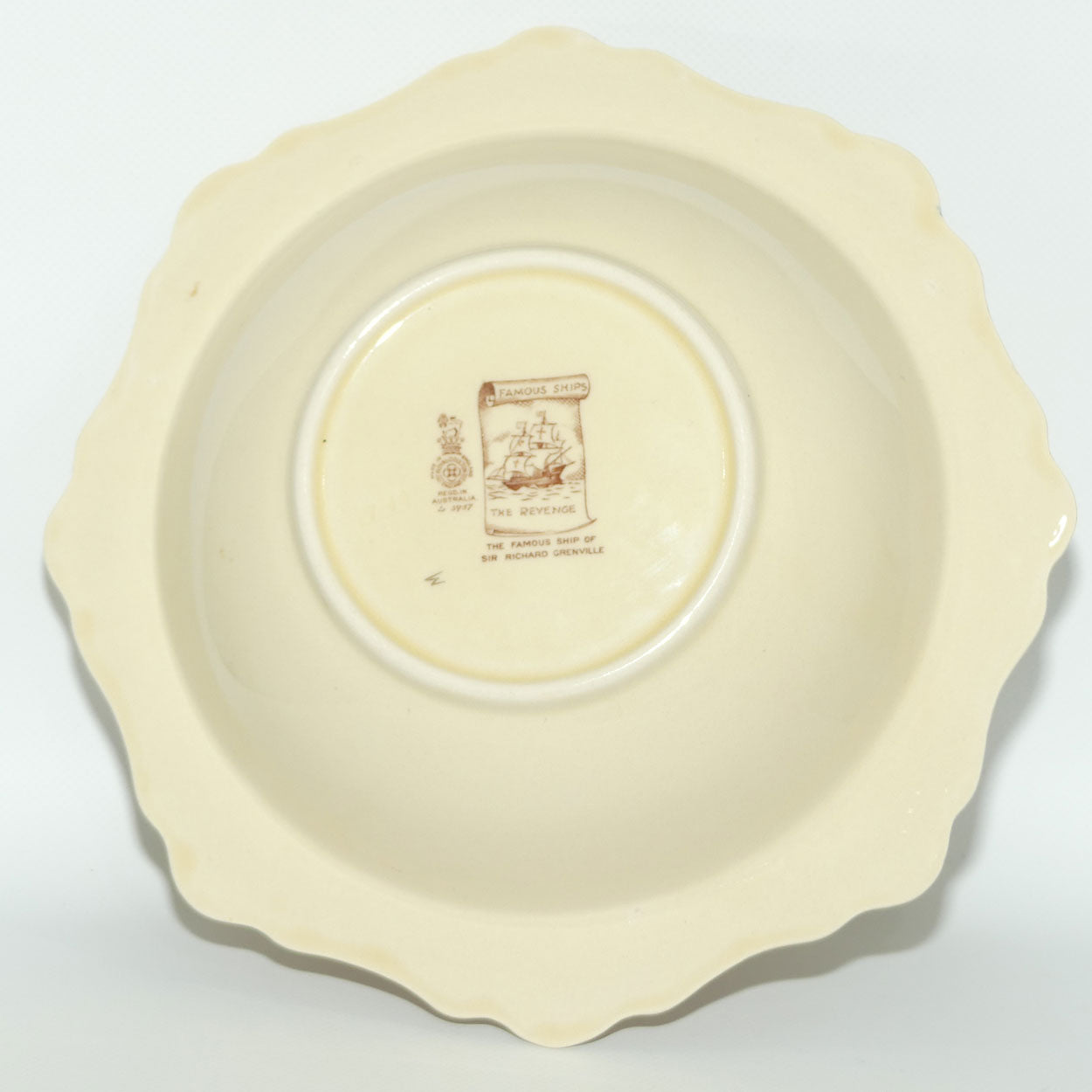 Royal Doulton Famous Ships series | The Revenge unusual octagonal bowl D5957 | #2