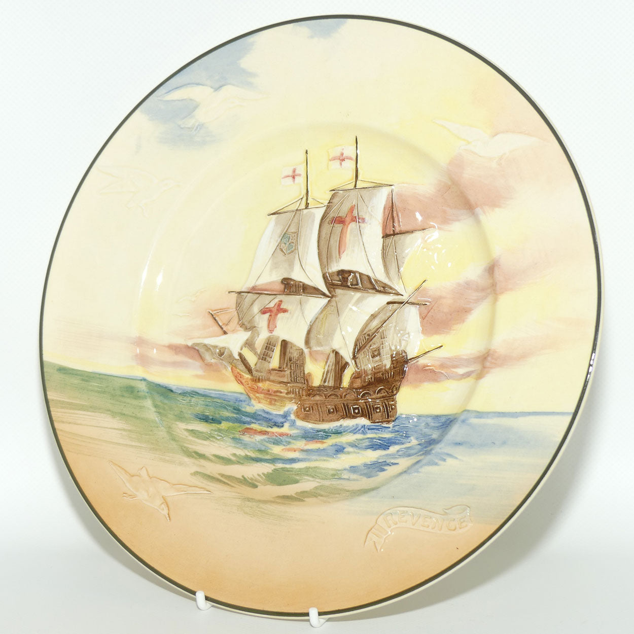 Royal Doulton Famous Ships The Revenge rack plate D5957