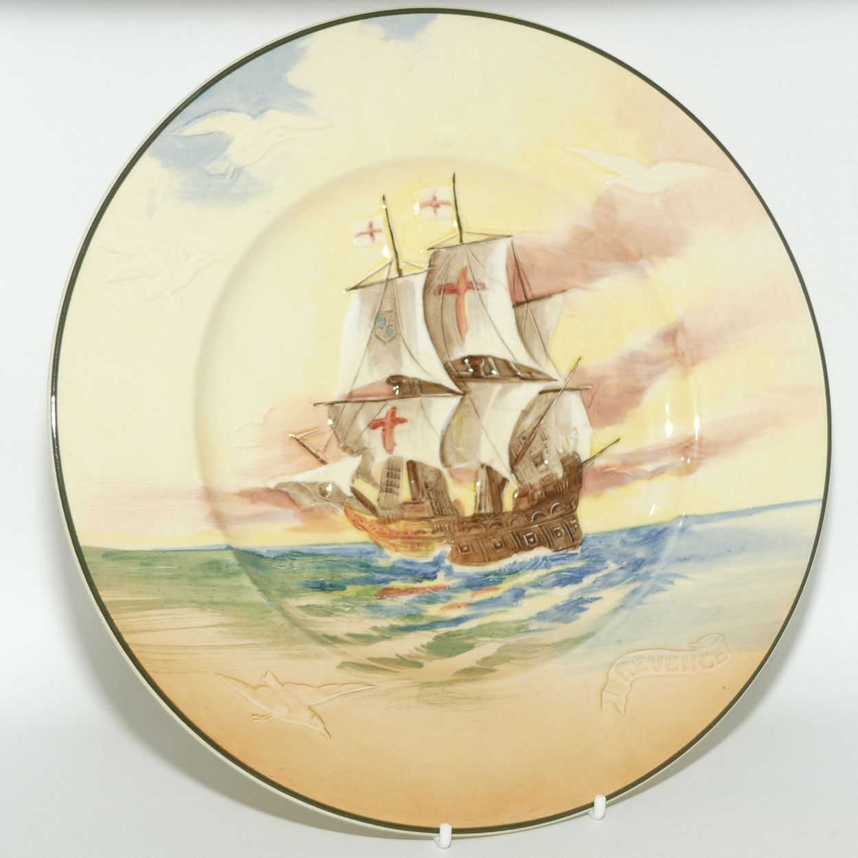 Royal Doulton Famous Ships The Revenge rack plate D5957