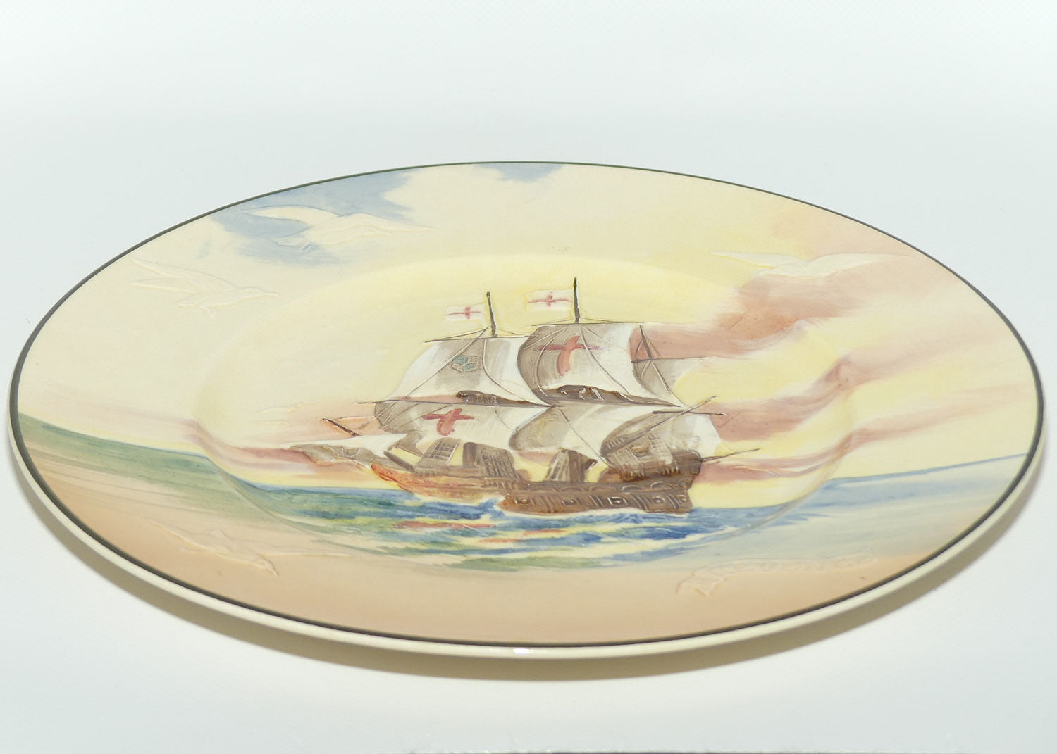 Royal Doulton Famous Ships The Revenge rack plate D5957