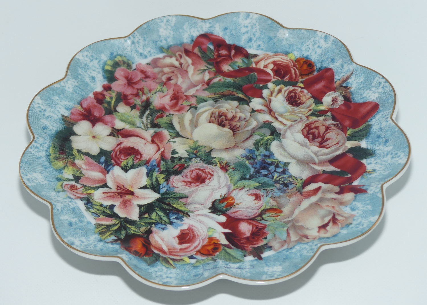 Franklin Mint plate | Rhapsody of Roses by Judith Winston
