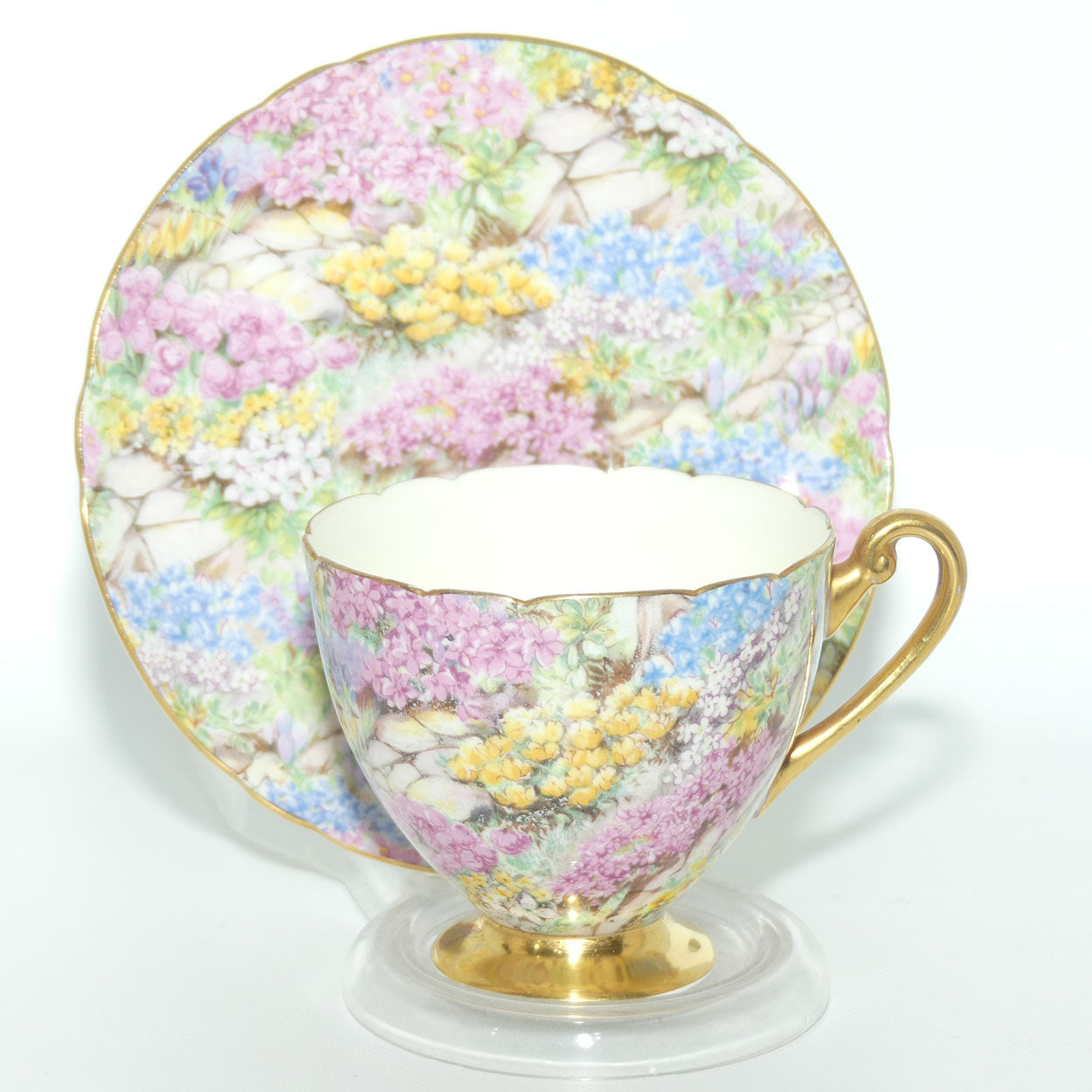 Shelley Ripon shape Rock Garden tea duo | 13385