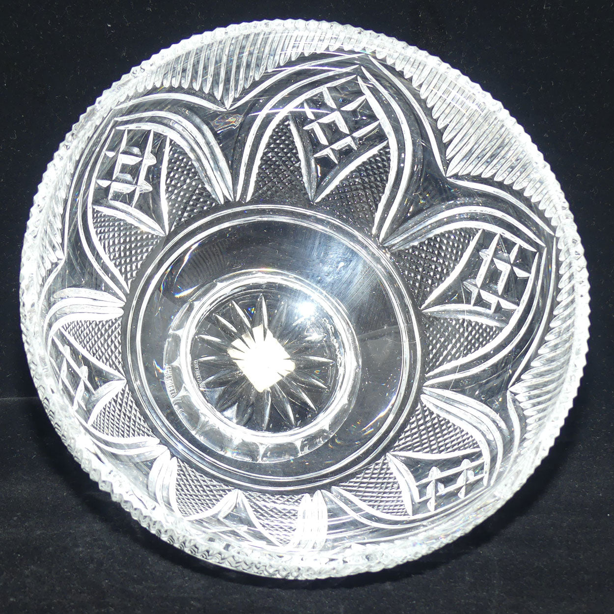 Waterford Crystal Ireland Rock of Cashel footed bowl