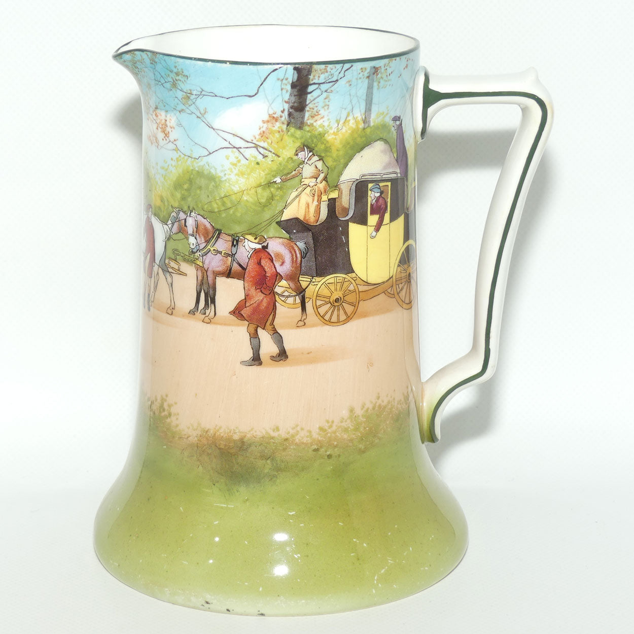 Royal Doulton Coaching Days Rocket jug E2768 | rare Blue Sky variation | some wear