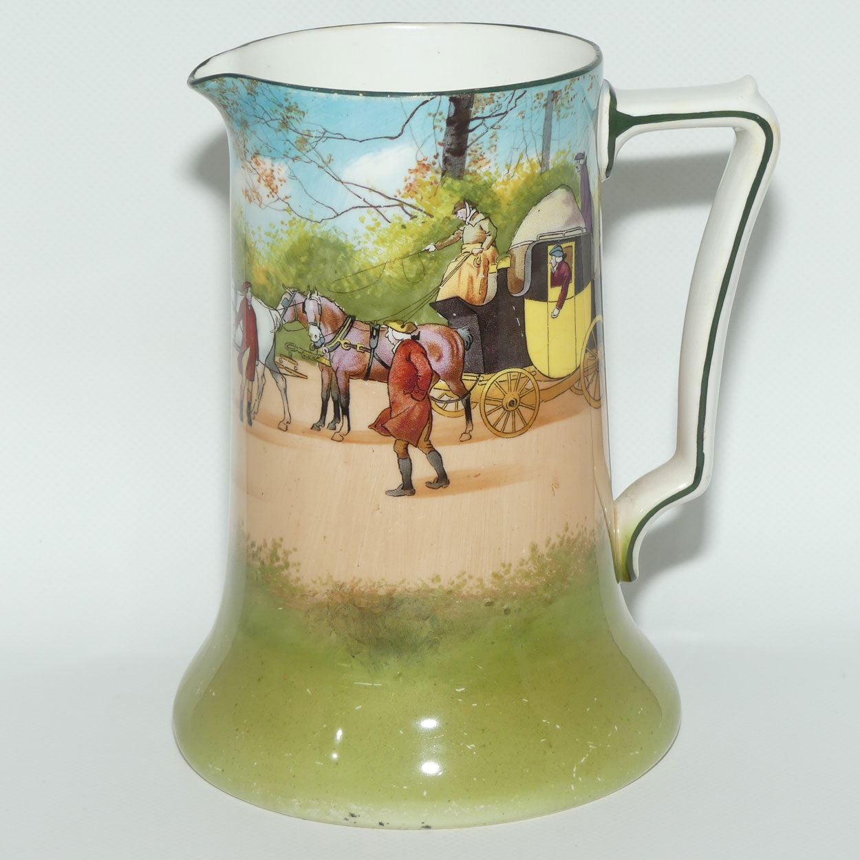 Royal Doulton Coaching Days Rocket jug E2768 | rare Blue Sky variation | some wear