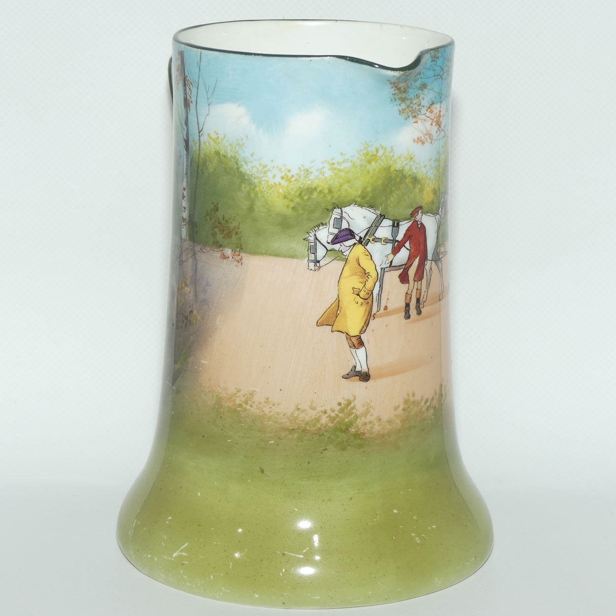 Royal Doulton Coaching Days Rocket jug E2768 | rare Blue Sky variation | some wear