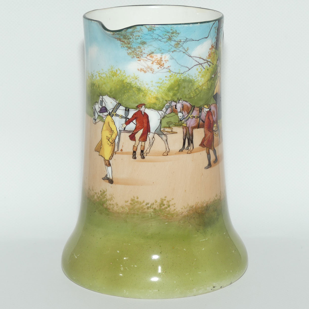 Royal Doulton Coaching Days Rocket jug E2768 | rare Blue Sky variation | some wear