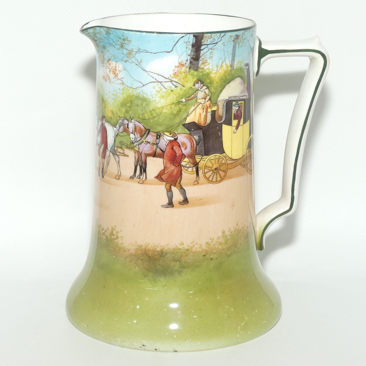 Royal Doulton Coaching Days Rocket jug E2768 | rare Blue Sky variation | some wear