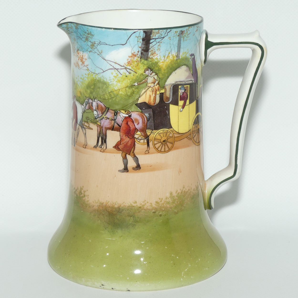 Royal Doulton Coaching Days Rocket jug E2768 | rare Blue Sky variation | some wear