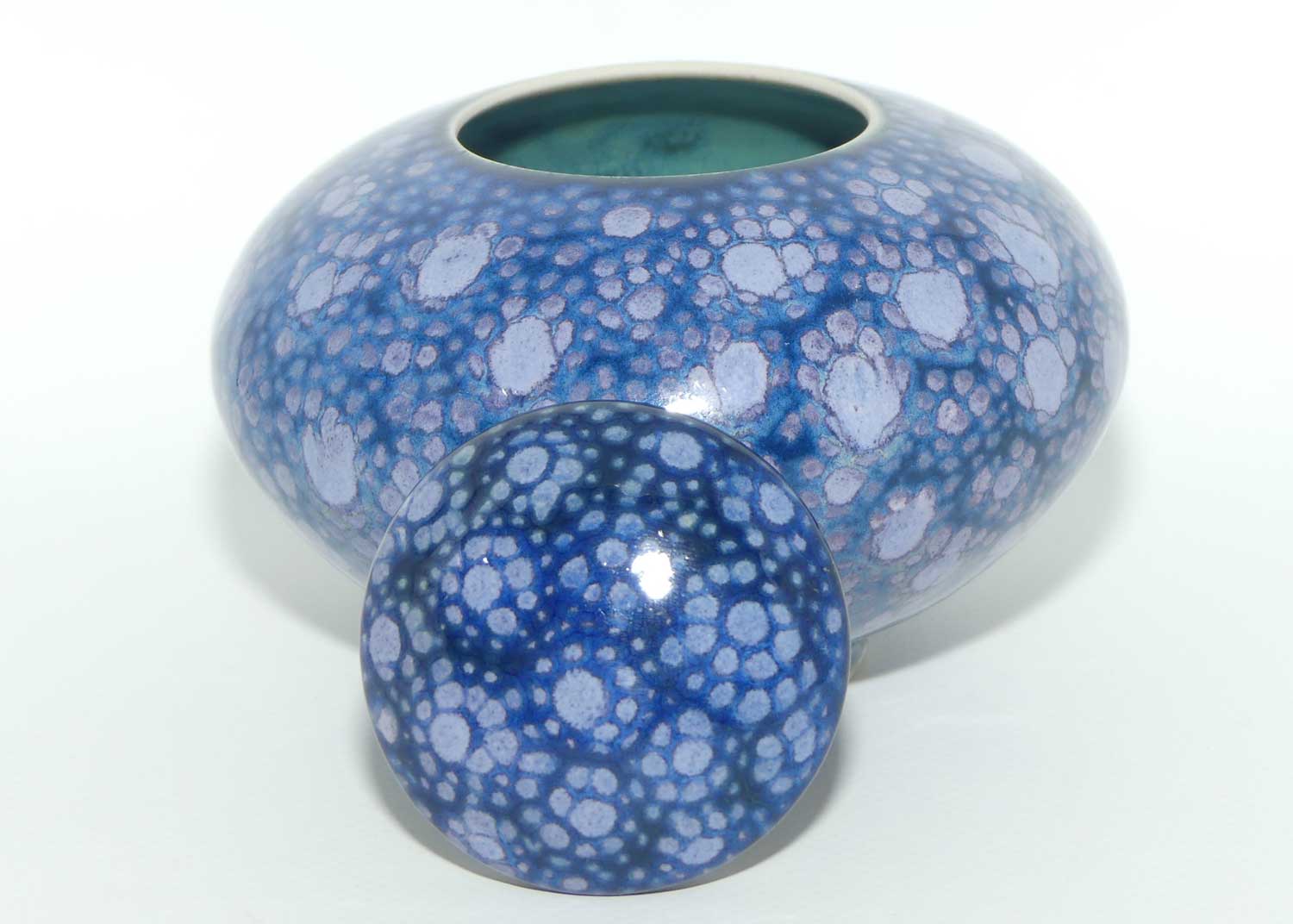 Roger Webb Australian Pottery | Blue Crystalline Glaze lidded jar
