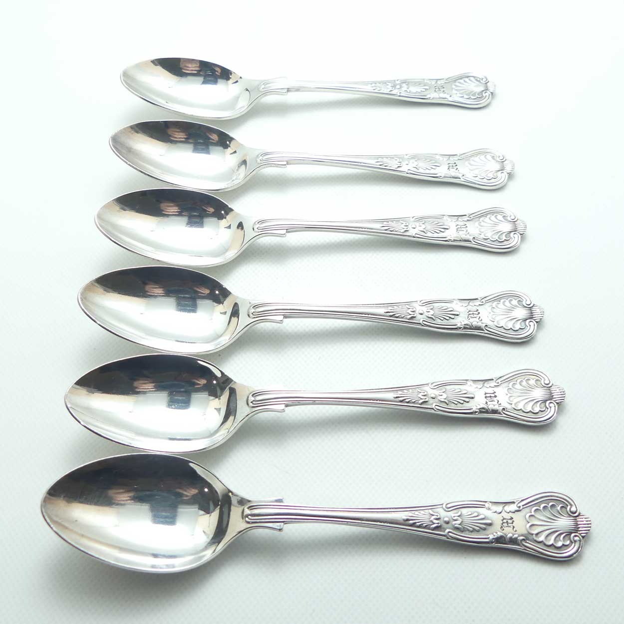 Set of 6 Rogers Sheffield England tea spoons | Kings pattern EPNS A1