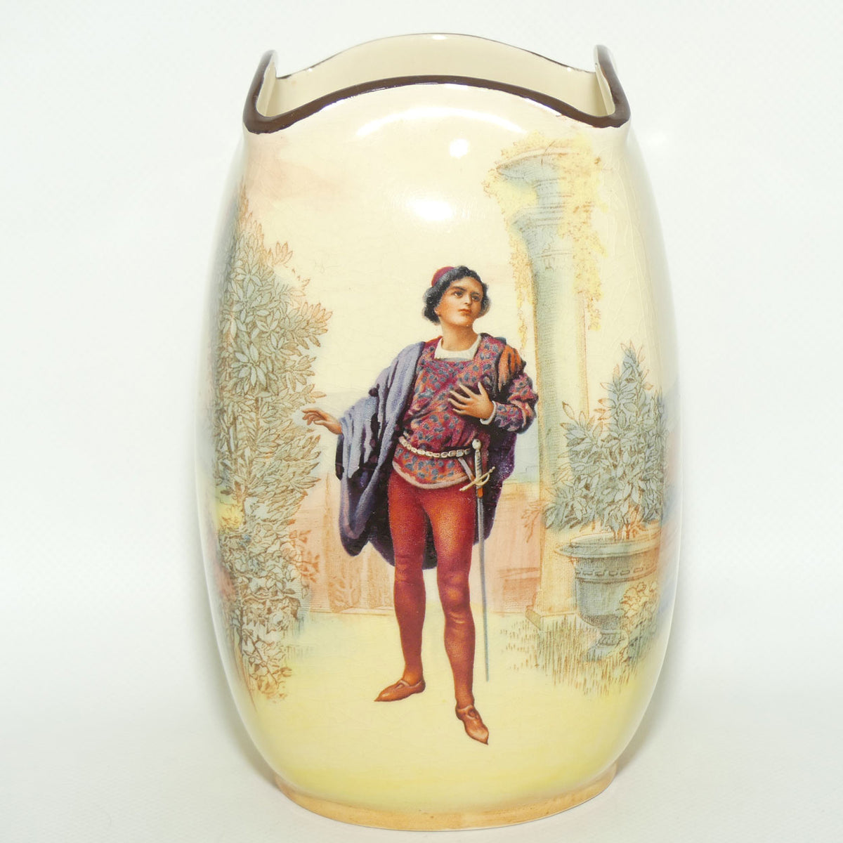 Royal Doulton Shakespearean Romeo vase D3596
