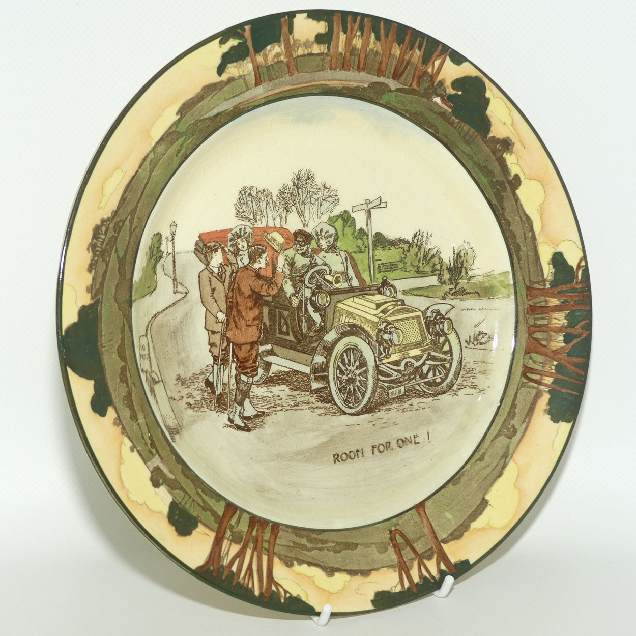 Royal Doulton Early Motoring plate D2406 Room for One! | Medium 24cm