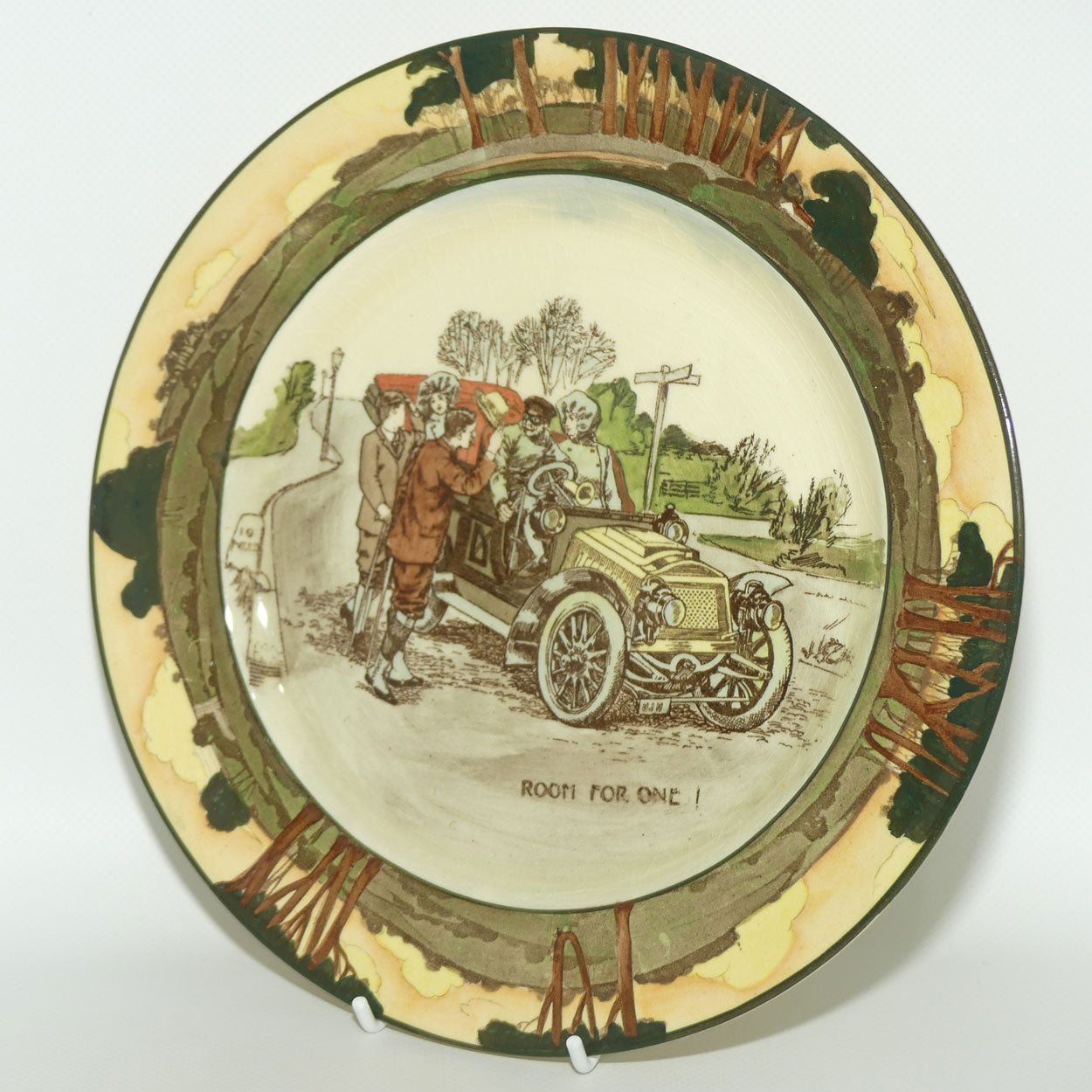 Royal Doulton Early Motoring plate D2406 Room for One! | Medium 24cm