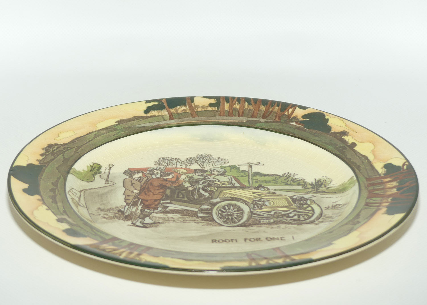 Royal Doulton Early Motoring plate D2406 Room for One! | Medium 24cm