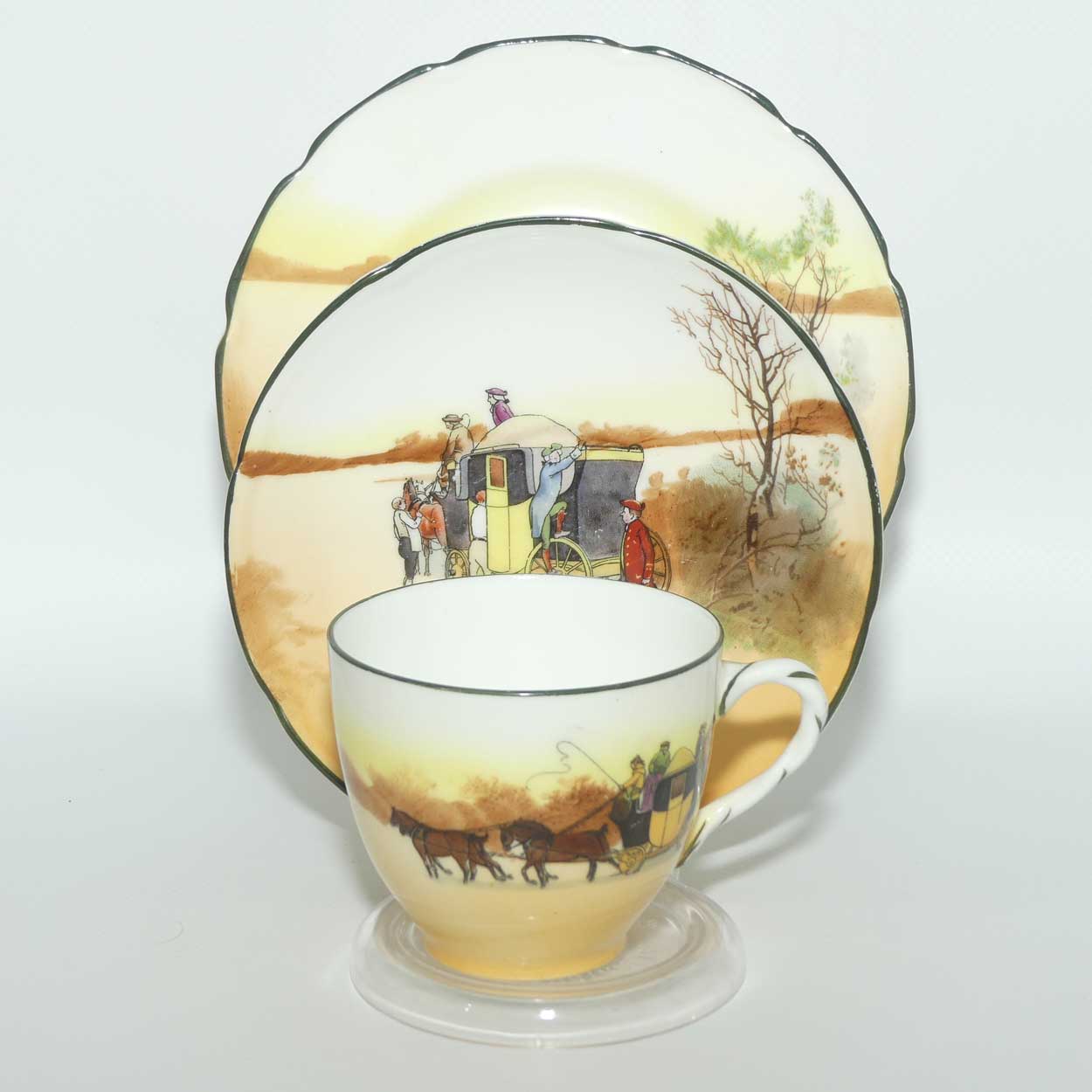 Royal Doulton Coaching Days Rope Twist handle trio E3804