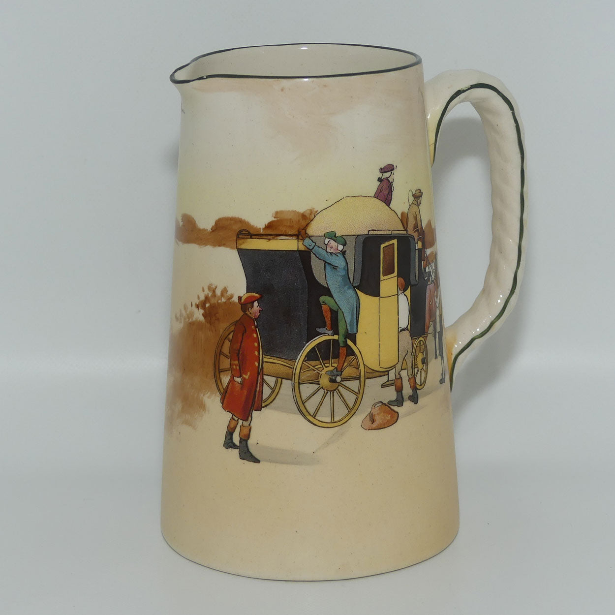 Royal Doulton Coaching Days large jug | Rope Twist handle D2716