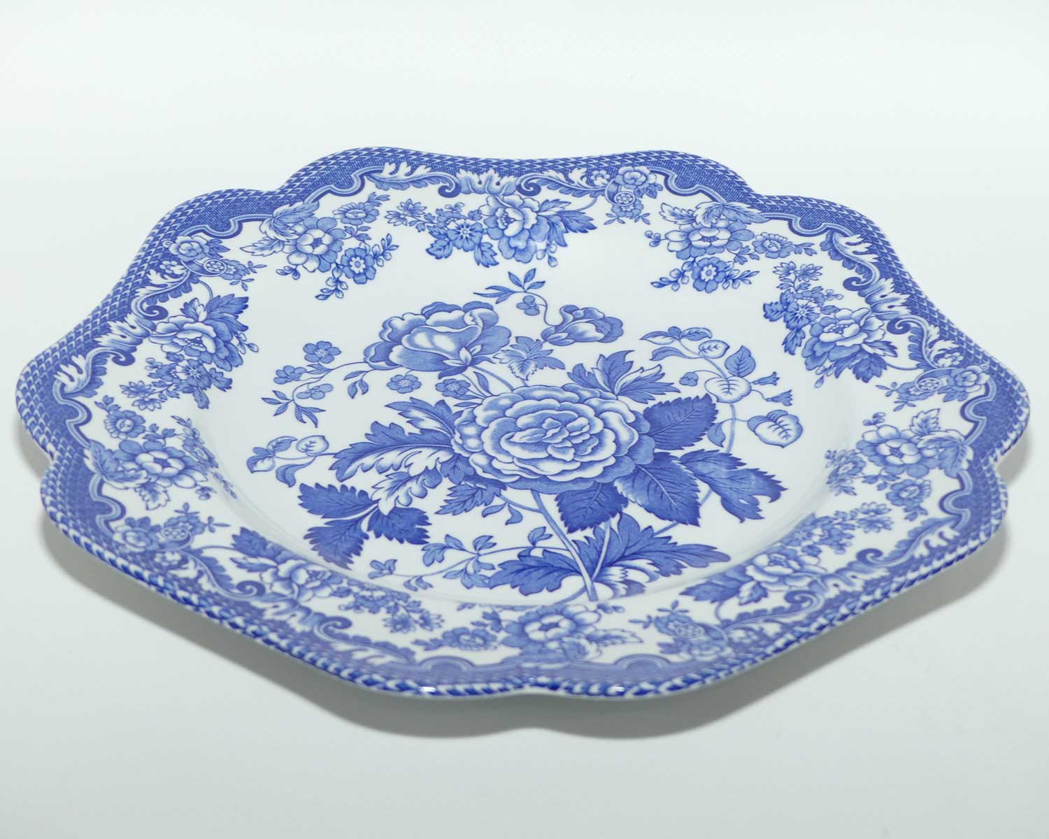 Spode Blue Room Garden Collection | British Flowers ROSA plate | Australian Ltd Ed | 24cm