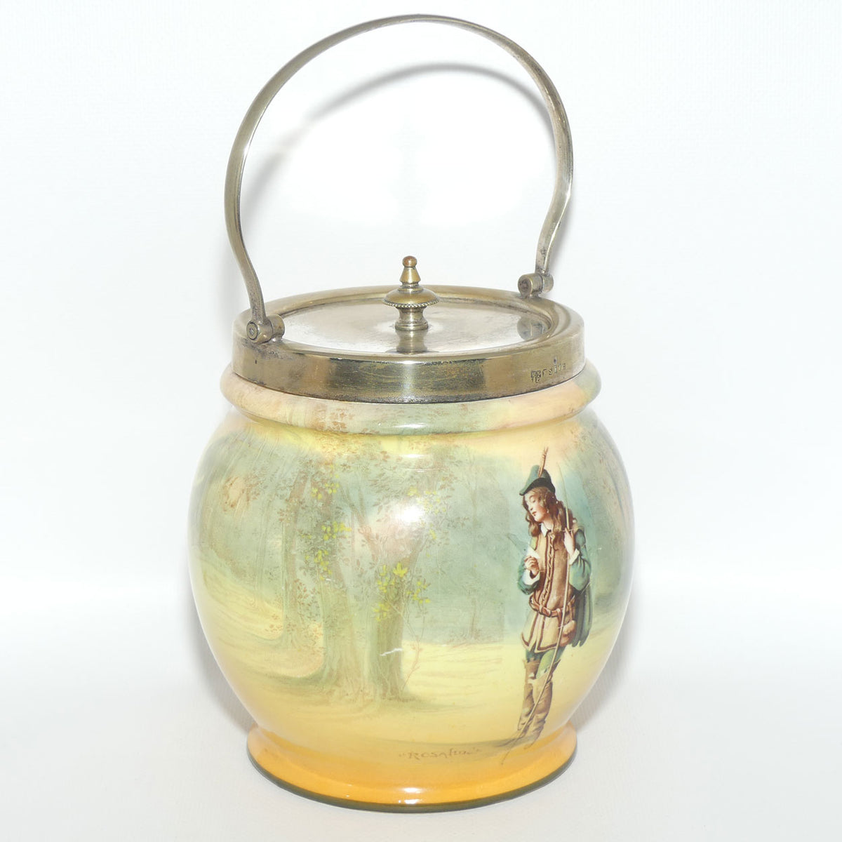 Royal Doulton Shakespearean Rosalind biscuit barrel E7267