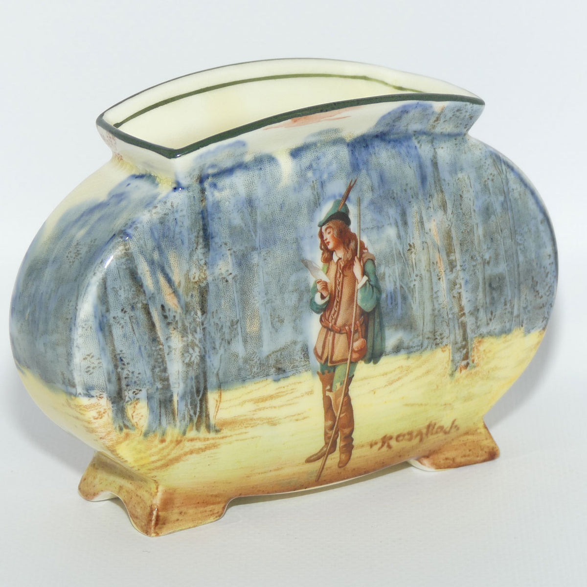 Royal Doulton Shakespearean Rosalind oval flat vase
