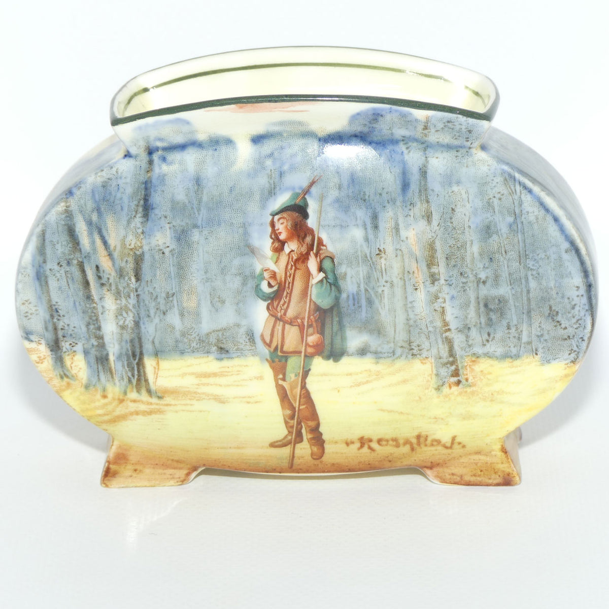 Royal Doulton Shakespearean Rosalind oval flat vase