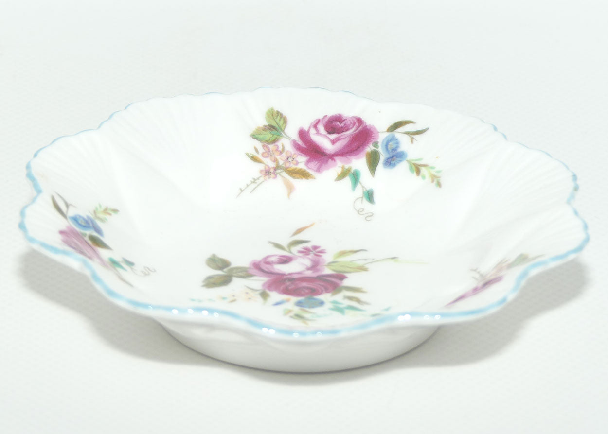 Shelley Dainty shape Roses and Blue trim pin dish