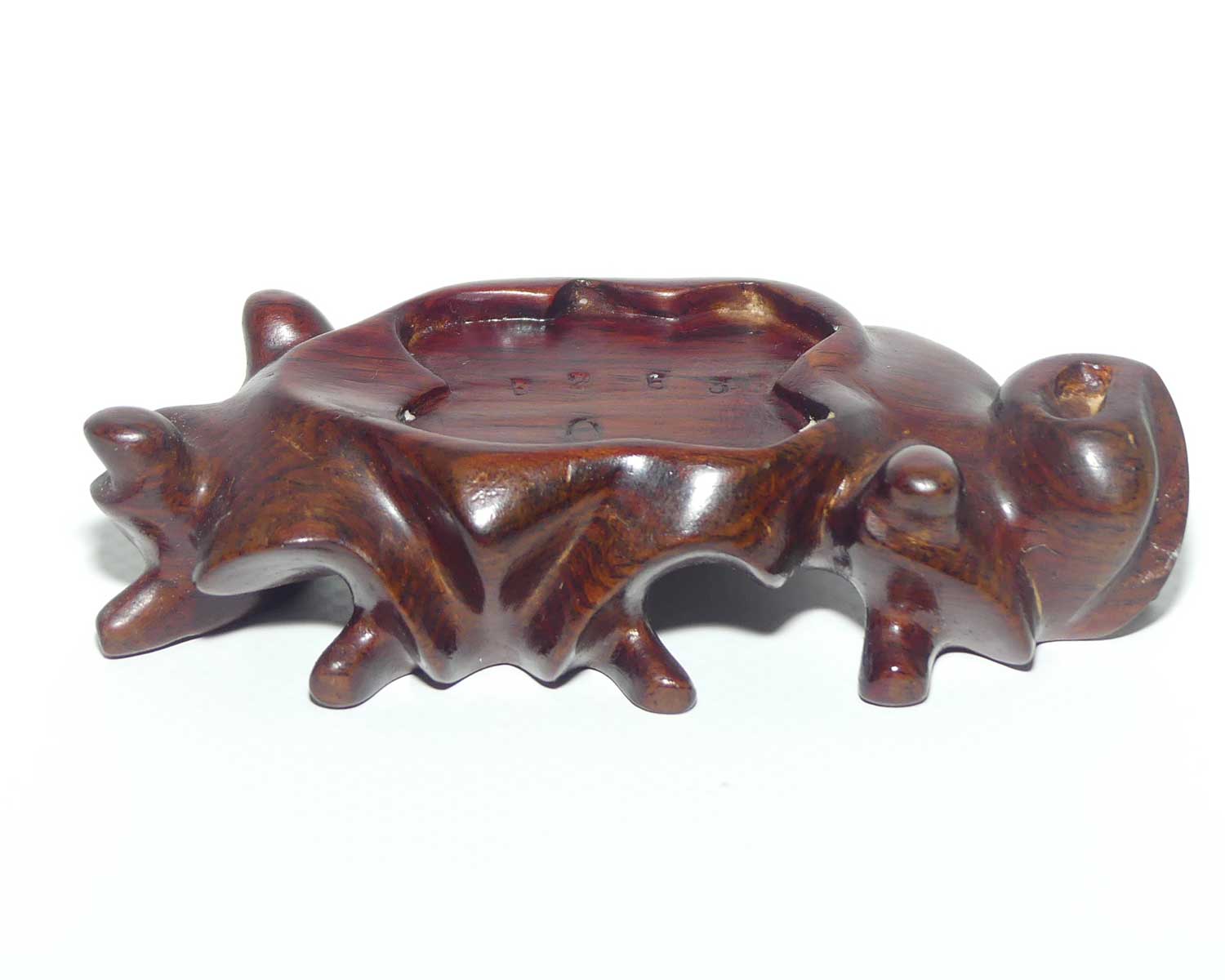 Mid 20th Century Chinese Rose Quartz Mandarin Duck on wooden stand