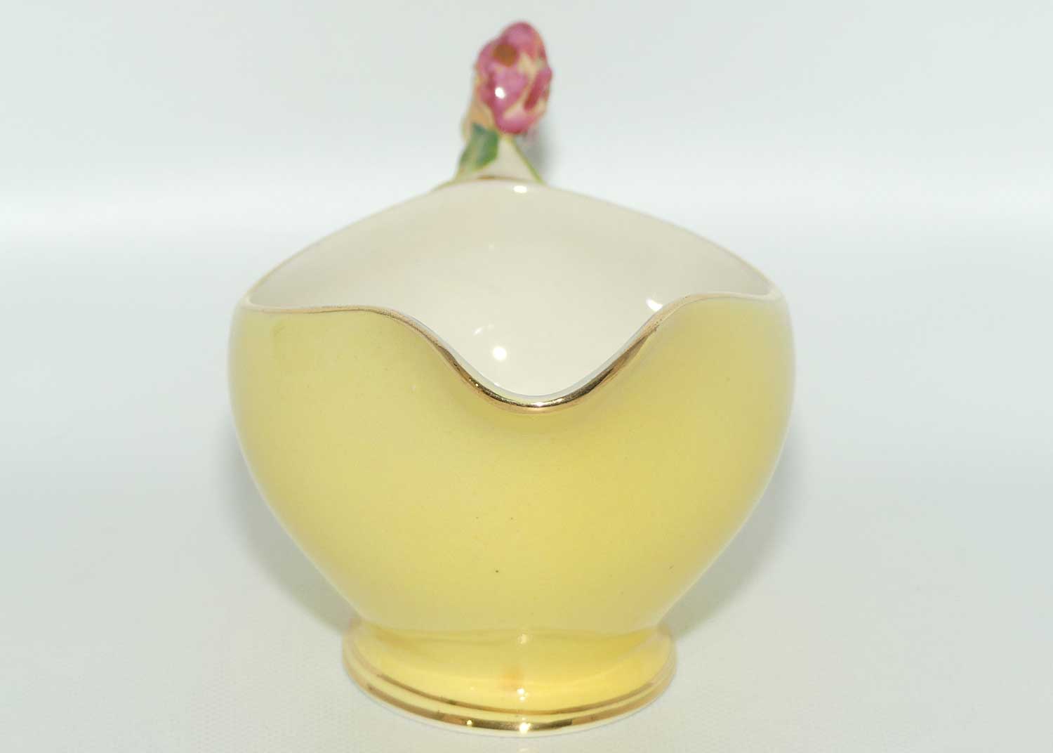Royal Winton Rosebud pattern mayonnaise jug and saucer | Yellow Body